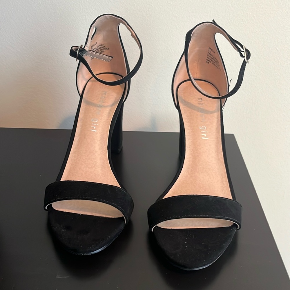 MADDEN GIRL BLACK BLOCK HEELS